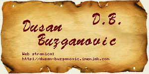 Dušan Buzganović vizit kartica